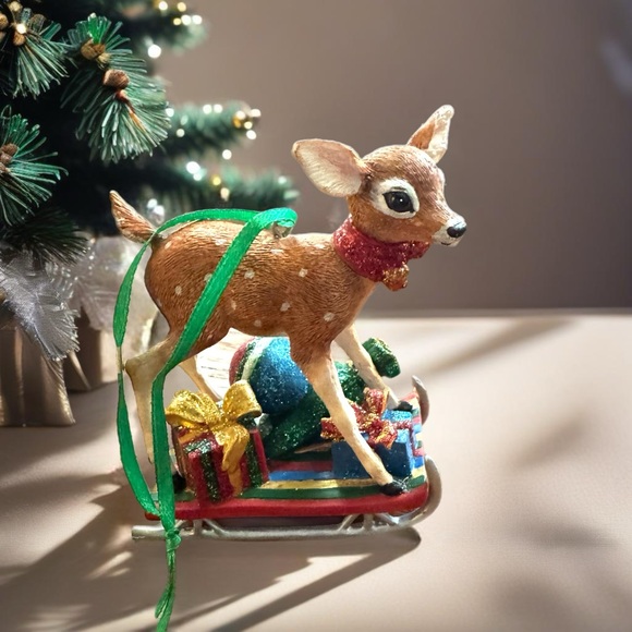 The Danbury Mint Baby Animal Collection Fawn Deer Christmas Ornament - Picture 8 of 10